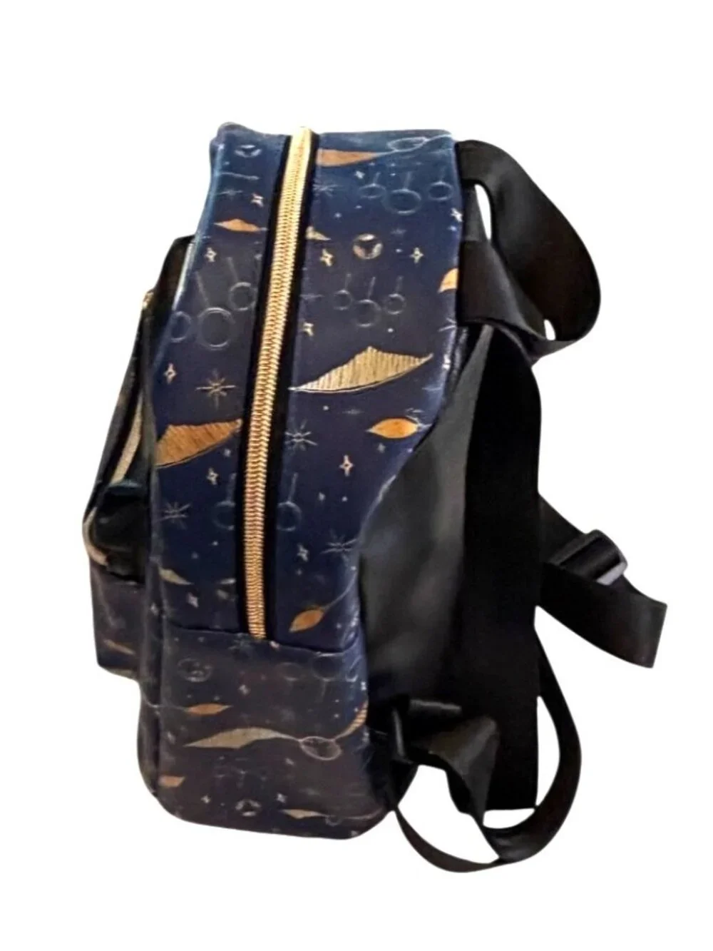 Harry Potter Navy Blue Quidditch Printed Mini Backpack Wizarding World Blue Blac